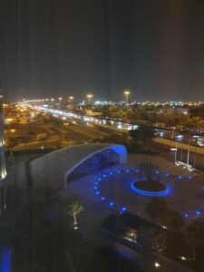 The view from my hotel room at night