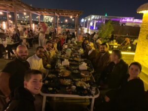 A group picture at a shisha lounge